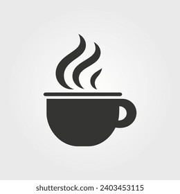 Icono del calientador de la taza de café - Ilustración vectorial simple