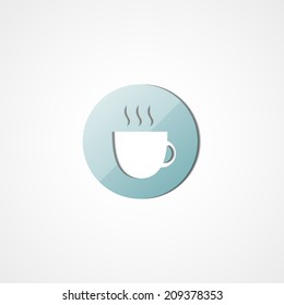 Coffee cup web icon on white background