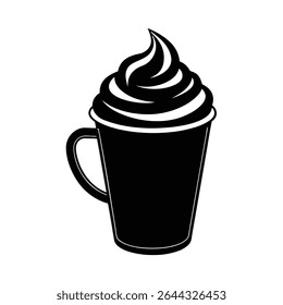 coffee cup with whipped cream transparent vector