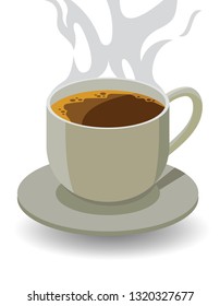 coffee cup, white background 