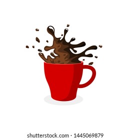 Coffee cup with white background  icons vector.