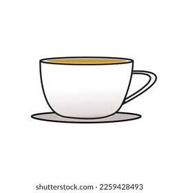 Coffee cup white design vector illustration