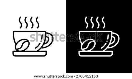 Coffee Cup White Icon Set Design