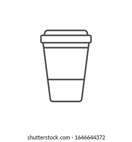 coffee cup white mug icon isolated vector illustration