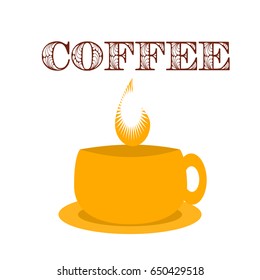 A coffee cup with the word Coffee