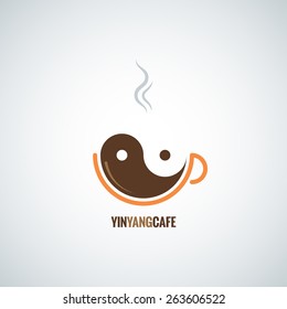 coffee cup yin yang background