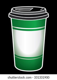 Coffee cup with you, vector logo