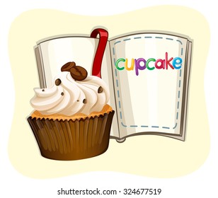 Kaffeekuchen und Buchgrafik