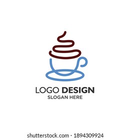 Diseño del logotipo del café y del bizcocho