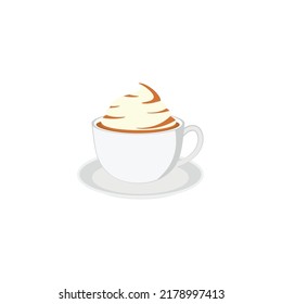 taza de café, ilustración vectorial de taza de café fresca