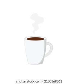 taza de café, ilustración vectorial de taza de café fresca
