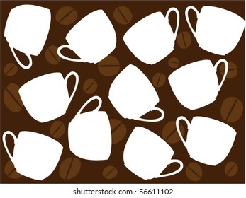 Coffee cups background