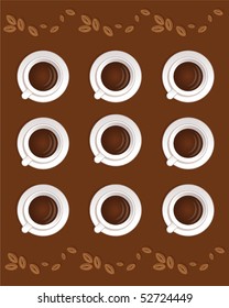 Coffee cups classic wallpaper