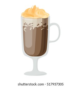 Coffee cups different cafe drinks ice