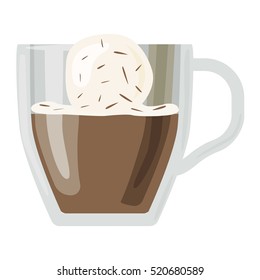 Coffee cups different cafe drinks glace
