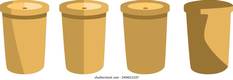 coffee cups different styles vector isolated svg	
 svg
