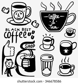 coffee cups doodles