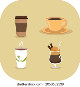Kaffeebeutel, Flachbildgrafik