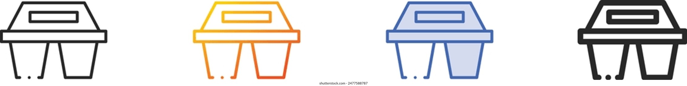coffee cups icon.Thin Linear, Gradient, Blue Stroke and bold Style Design Isolated On White Background