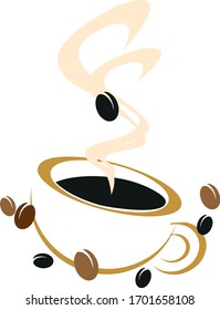Ilustración de tazas de café, eps 10