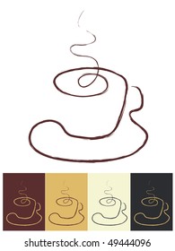 coffee cups line