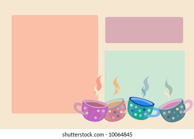 coffee cups menu , vector illustration