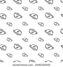 coffee cups pattern. coffee seamless pattern. doodle beverage seamless pattern. hot coffee background