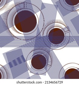 Coffee cups. Seamless background for fabrics, textiles, packaging and wallpaper. Vector illustration