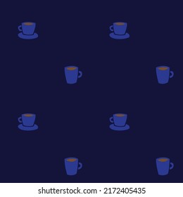 Coffee cups seamless pattern design for fashion textiles, crafts, branding, marketing and web materials