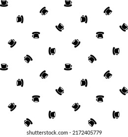 Coffee cups seamless pattern design for fashion textiles, crafts, branding, marketing and web materials
