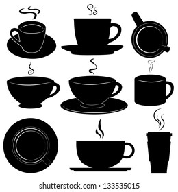 coffee cups set vector