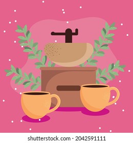 coffee cups and toaster icons