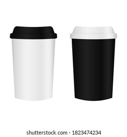 Coffee cups. Two color variations. Isolated on white background
