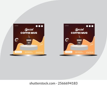 Coffee cups vector art work, can be use for your project, design elements, modern unique theme, social media coffee icons, business and more