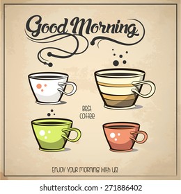 Coffee cups. Vector eps 10