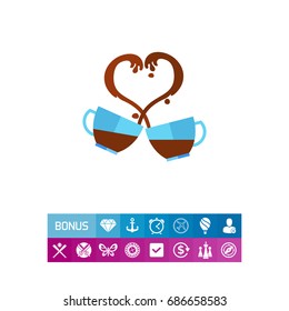 Coffee Cups Vector Icon