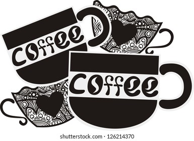 Coffee cups vector illustration