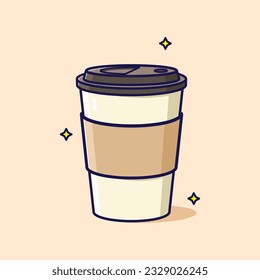 Coffee cups vector illustration. Beautiful Coffee Cup Illustration.