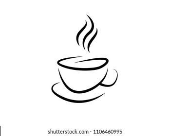 coffee cups vector symbol sign design bridge vintage 