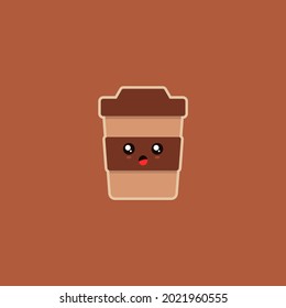 Coffee cute kawaii style design