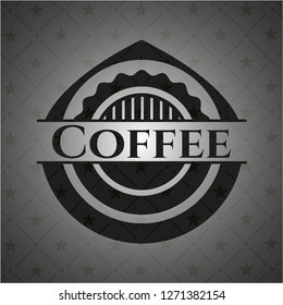 Coffee dark emblem. Retro
