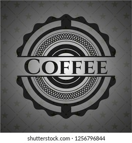 Coffee dark icon or emblem