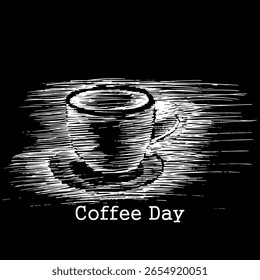 Coffee Day, doodle and illustration