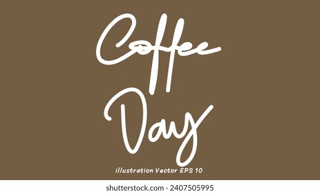 Kaffeezeitschrift auf braunem Hintergrund , Flat Modern Design , Vektorgrafik EPS10