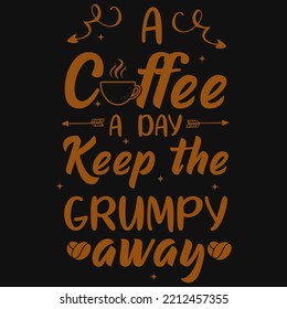 Un café al día mantener el diseño de la camiseta