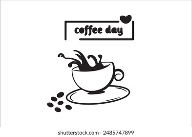 Coffee day logo design template file vector eps