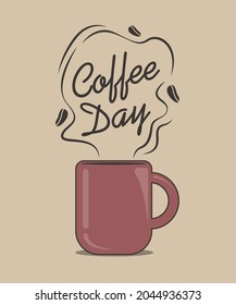 Coffee day poster for cafe decoration, home decoration, and others