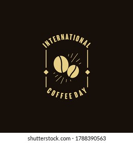 Coffee day retro design. Perfect template for International Coffee Day