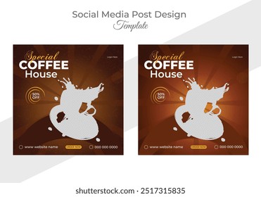 Coffee day social media post design