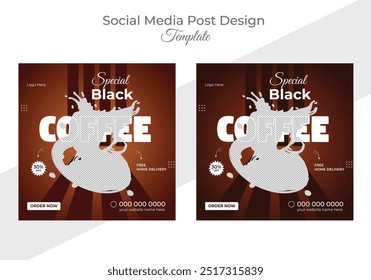 Coffee day social media post design